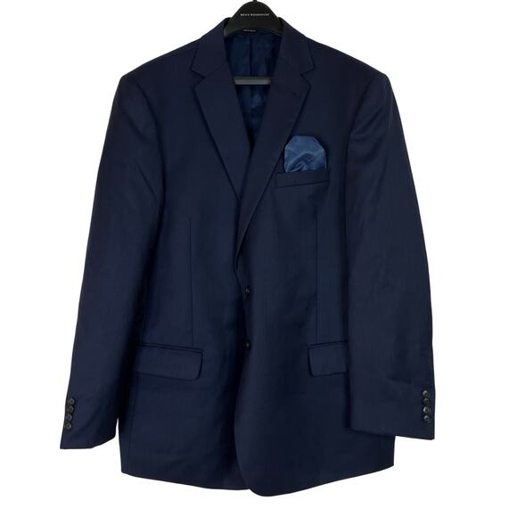 Joseph Abboud | Navy Blue Formal Suit Jacket Mens 44 Short - Picture 1 of 8